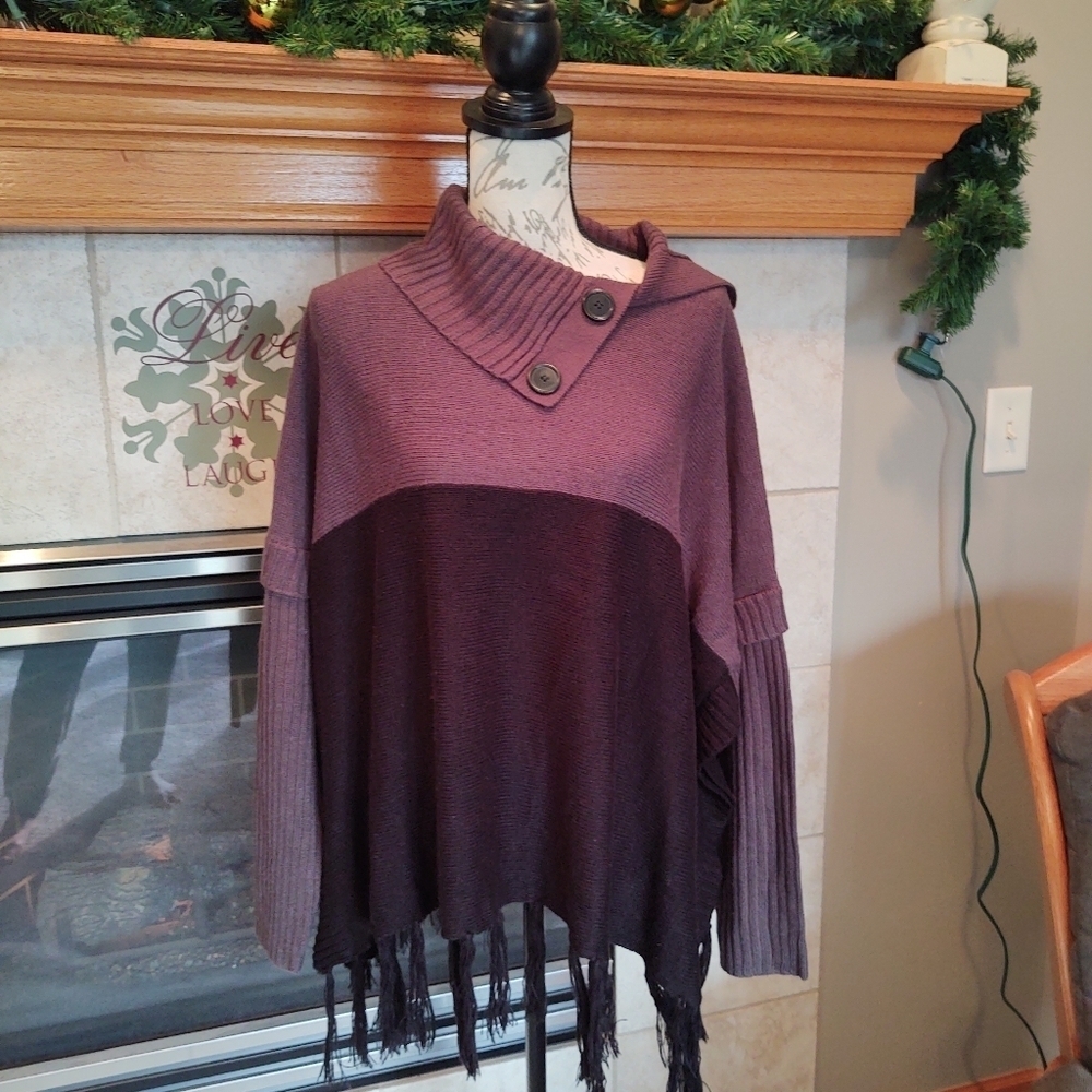 💥 3/$20 DressBarn L/XL Shawl with Arms Sweater! - Picture 8 of 14